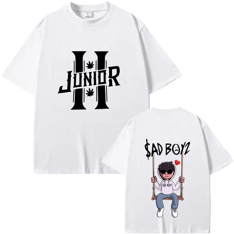 Junior H Sad Boyz TShirts Unisex Harajuku ONeck Short Sleeve Shirts Fans Gift Casual Mens T Shirts Cotton Summer Top Tees