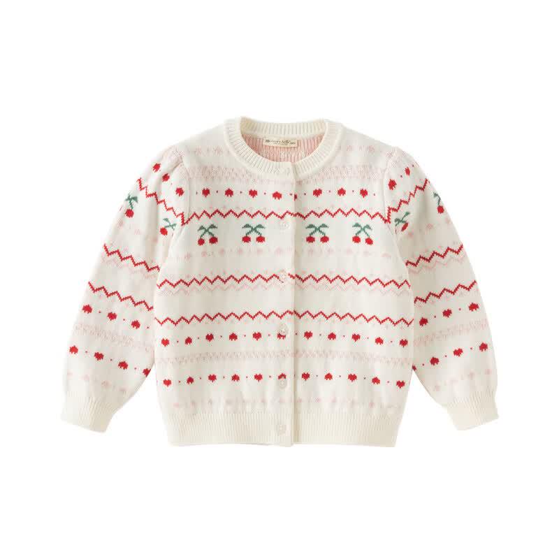 Dave & Bella Girls' Pure Cotton Cardigan Sweater