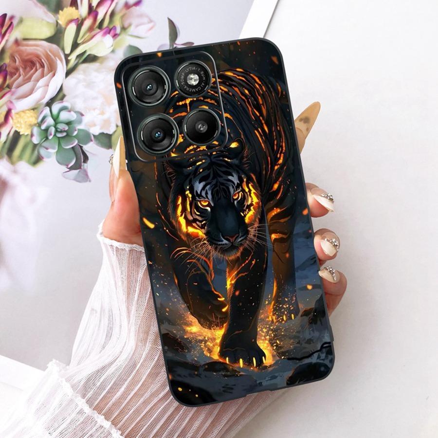 For Motorola Moto G67 MotoG77 Case New Luxury Painted Cover Black Silicone Soft Phone Case For Moto G77 G 67 Back Cover Bumper