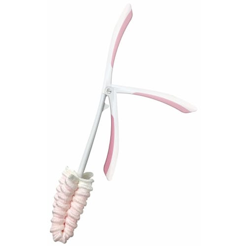 Mameita Flaschenbürste, Rosa, 6 x 5 x 27cm (gefaltet) / 38.5cm (verlängert), Perfekt zum Reinigen von Tassen und Flaschen, zum Entfernen von Teeflecken und Kalkablagerungen, KB-45