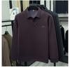 Men's 2025 Winter Premium Long-Sleeve Polo with Wool & Silk Fleece Lining, High-End Casual Base Layer