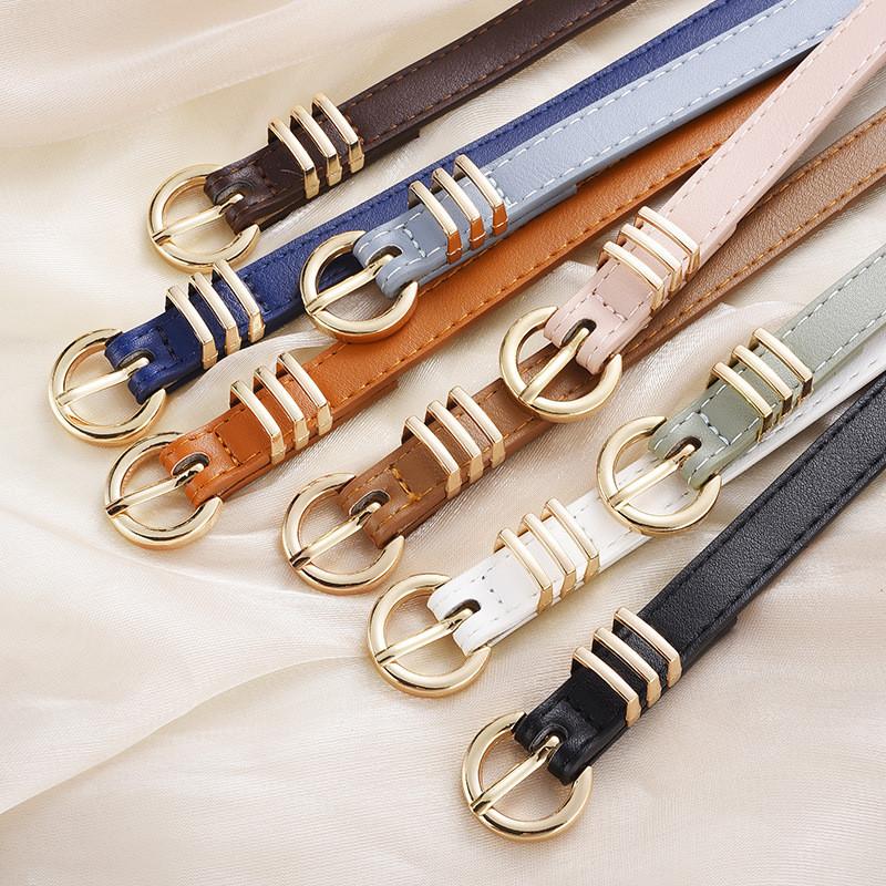 Chic And Trendy Women's Thin Waist Belt For Dresses In Soft Pastel Colors For A Fresh Look