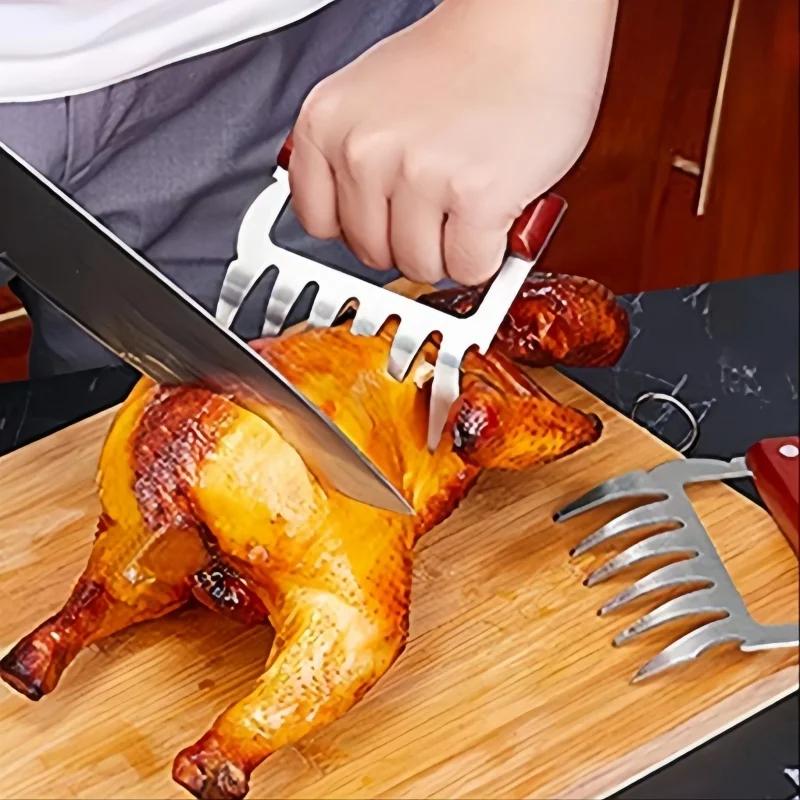 Outdoor Barbecue Fork Shredde Bear Claws Pull Shred Pork Meat Clamp Manual Roasting Fork Kitchen Tool Accessories BBQ Tools