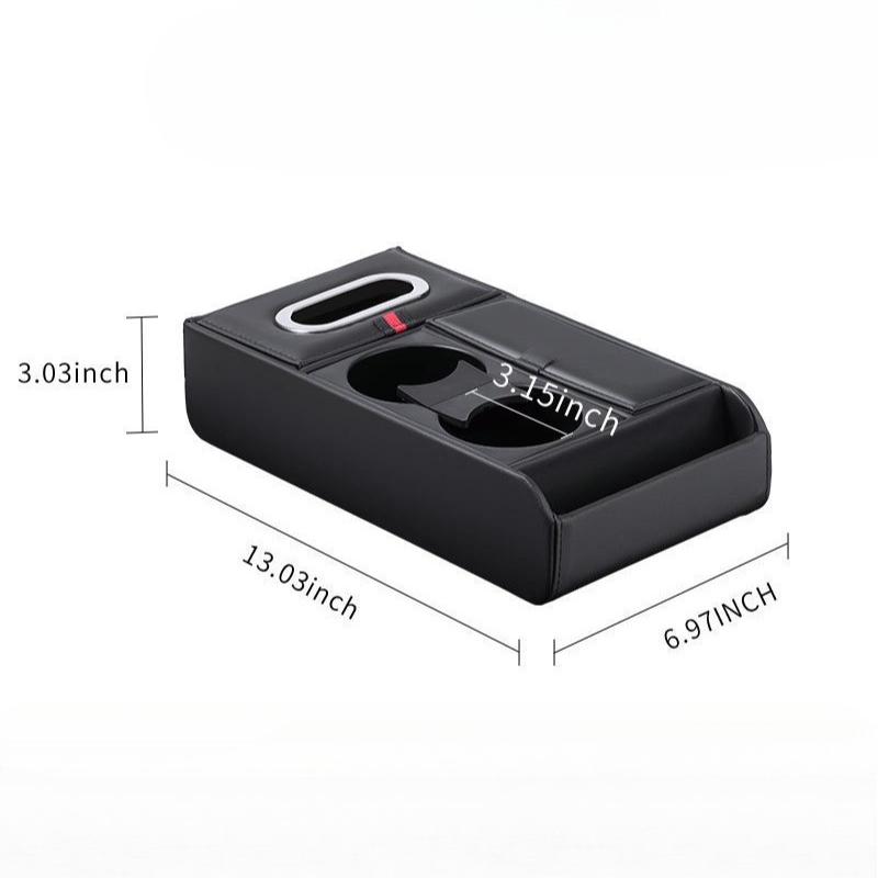 Car Armrest Storage Box Heightening Pad Tissue Box Water Cup Holder Multifunctional Car Storage Box Console Armrest Pad
