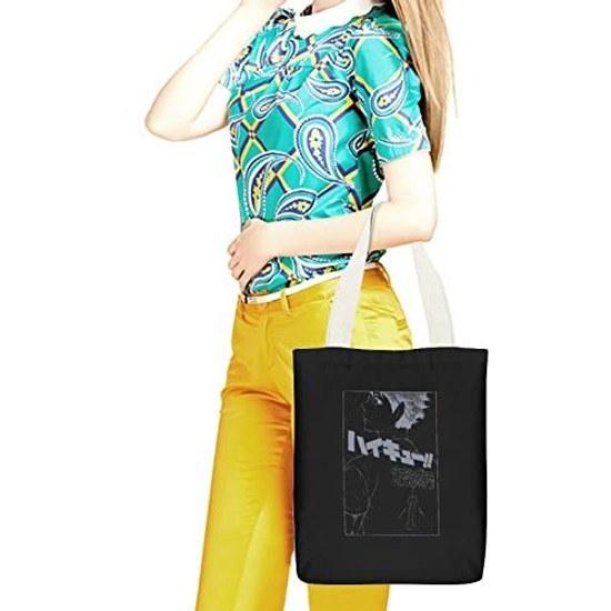 Venker Haikyuu Tote Bag Canvas Large Capacity A4 Shoulder Cotton Eco Unisex Cute Stylish Popular Character Goods Ladies Shopping Back
