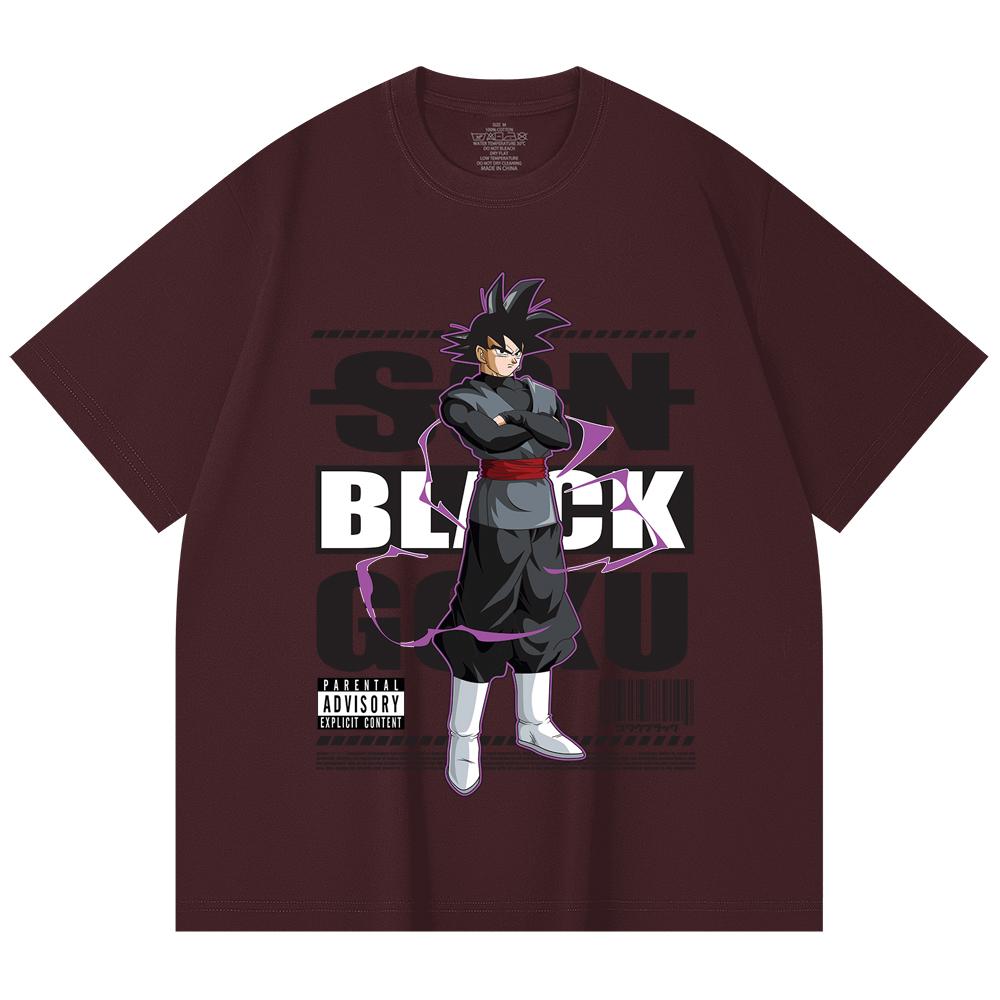 230 Gsm 100% Cotton Dragon Ball V16 Black Goku Print Unisex Heavy Cotton T Shirt