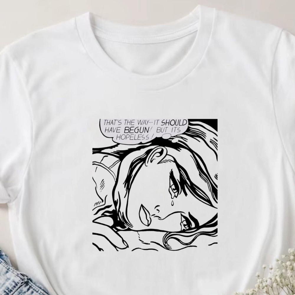 Roy Lichtenstein Shirt, Lichtenstein Pop Art Gift Full Size Unisex T-Shirt XL