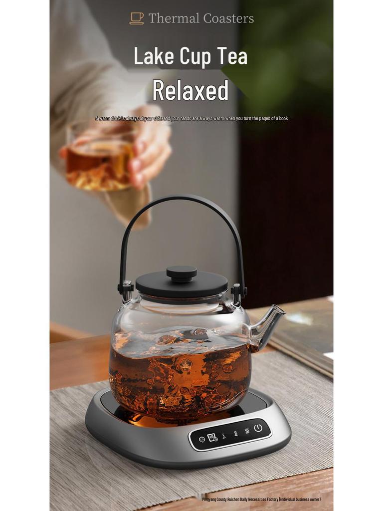 Smart USB-Activated Beverage Warmer with Timer for Desktops – Ideal for Coffee and Milk