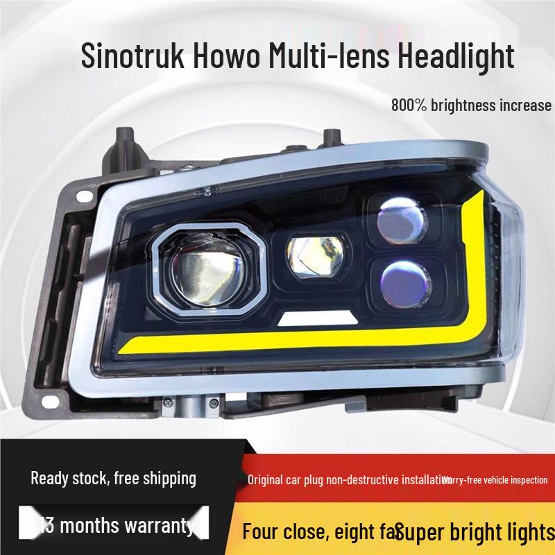 

HOWO 380/336 Headlight Assembly: Super Bright LED Multi-Lens Matrix Upgrade Left (LED)