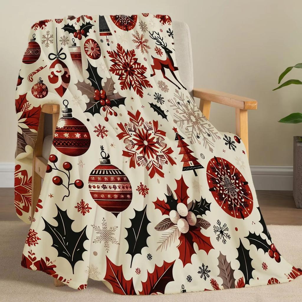 Luxuriously Soft Christmas Throw Blanket - Creative Flannel Print, the Thoughtful Christmas Gift for Home
