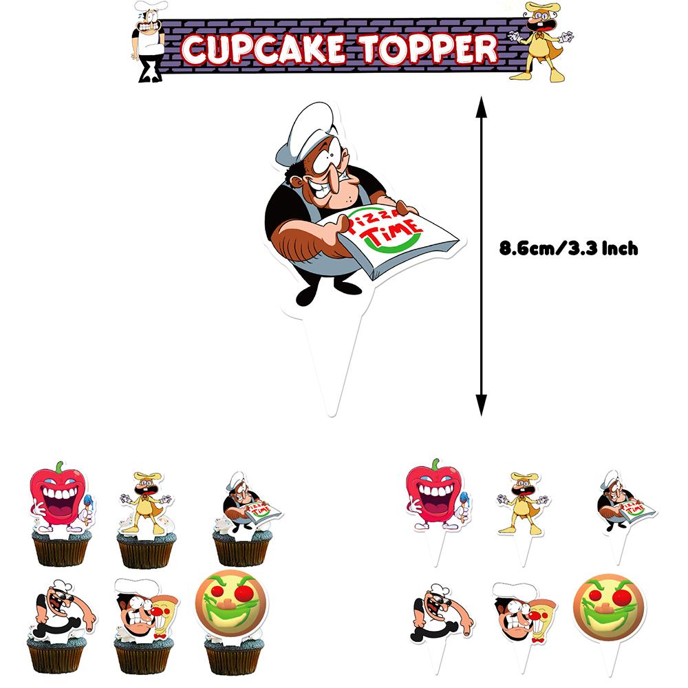 New 32pcs Pizza Game Birthday Party Decoration Include Banner Balloons Cake Topper