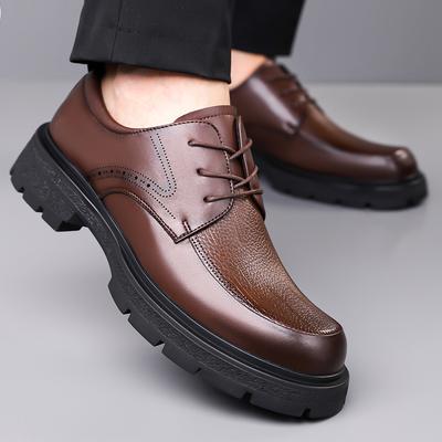Elegantes Lace Up Casual Shoes Leather Mens Oxfords Shoes Leisure Walk Man Business Footwear Versatile Derby Shoes Men Sneakers