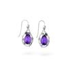 Natural Amethyst 925 Sterling Silver Earrings: Floral Jewelry