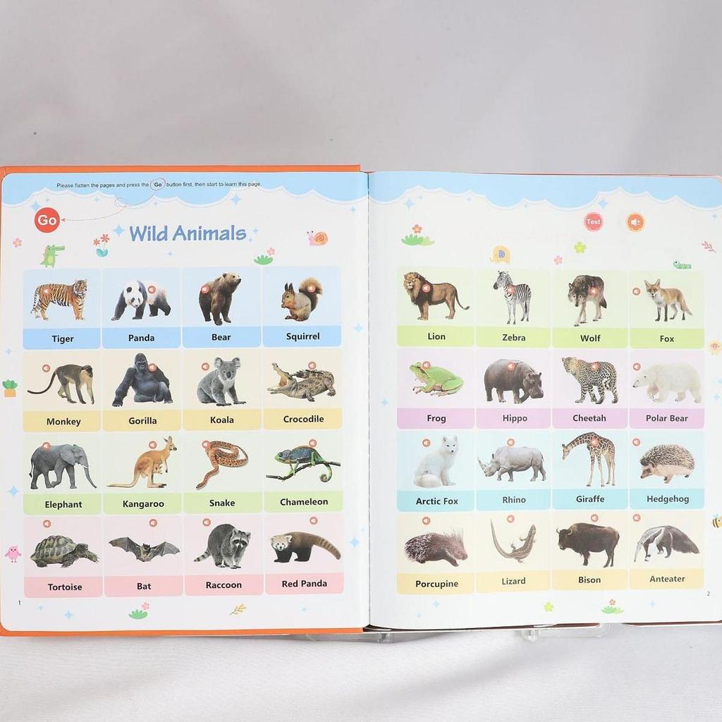 First English Words Sound Book Learning Early Educational Toy Point Reading