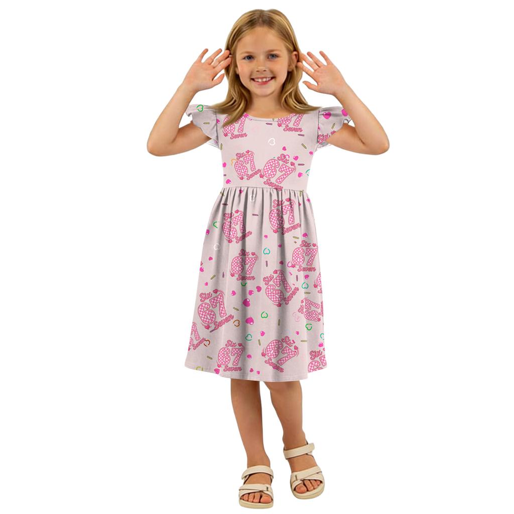 Children's Fashion Casual Flying Sleeve Dress