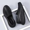 Men Loafers Platform Nurse Shoes  Casual Wide Soft White Leather Shoes for Father Large Size Orthopedic Shoes