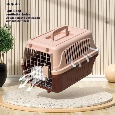Portable Cat Cage Pet Carrier Thickening Pet Carrier Outdoor Handheld Shipping Box Car Carrying Pet Transport Box Pet Supplies