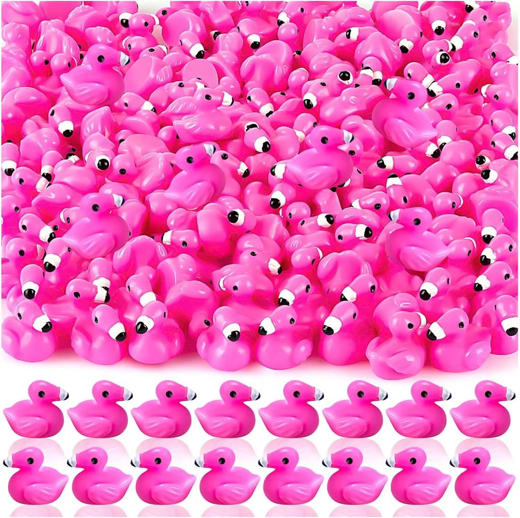 100Pcs Mini Resin Flamingo Ducks Cute Flamingo Figurines Cake Topper Garden Dollhouse Landscape Aquarium Ornaments Diy Crafts