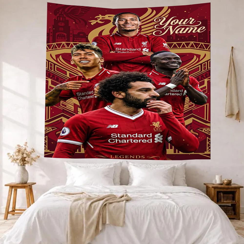 Liverpool Fc Custom Your Name Wall Decor Tapestry Art For Pet Memorial Birthdaywedding Party Backdrop Family Gift