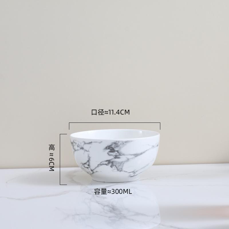 

Креативные керамические миски с мраморным узором, столовая посуда, тарелки, бытовые обеденные миски, миски для лапши, набор больших суповых мисок 8 inch