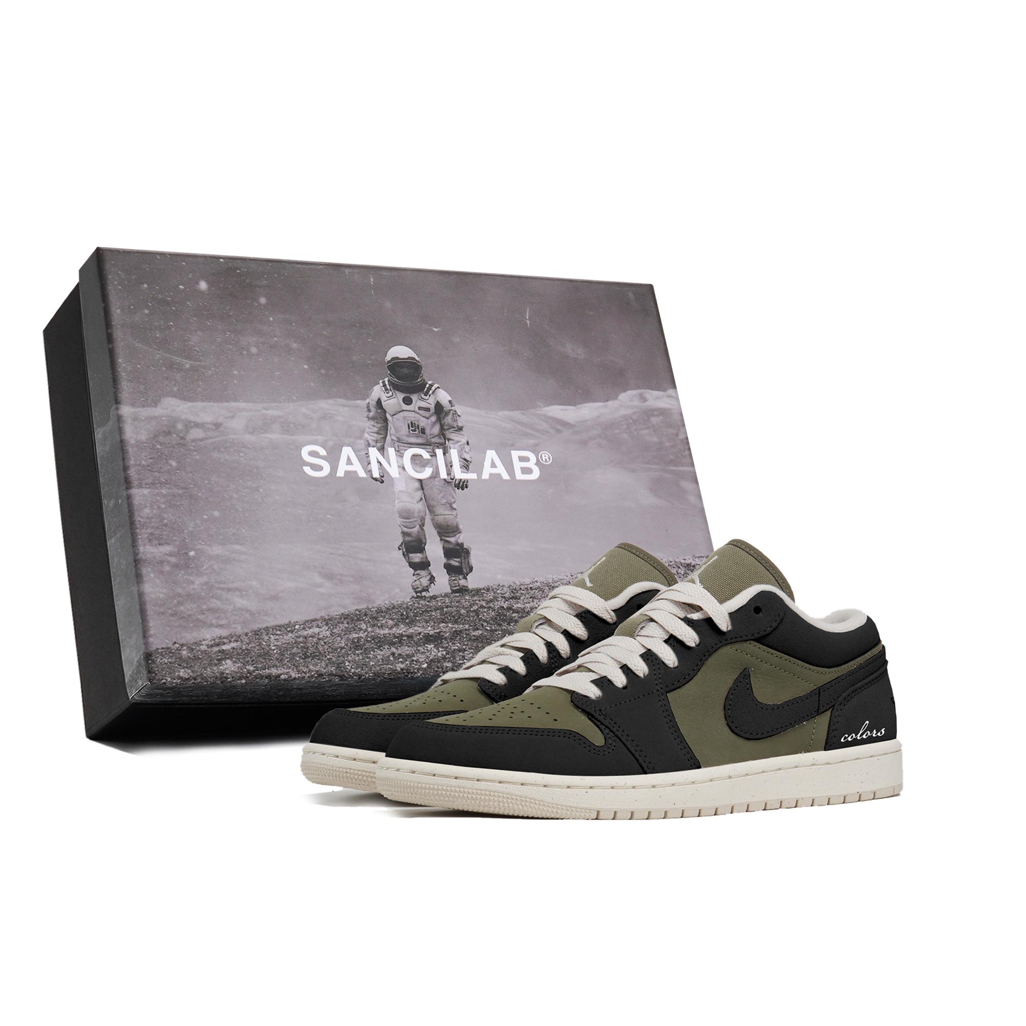 

Jordan Air Jordan 1 Horse Year CHY Industrial Manufacturing, Wild Ink Journey, Box Abrasion Resistant Low top HV4089-201(Team1007-S-BOX) 43