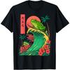 Frosch Surfen Japanisches T-Shirt(1)