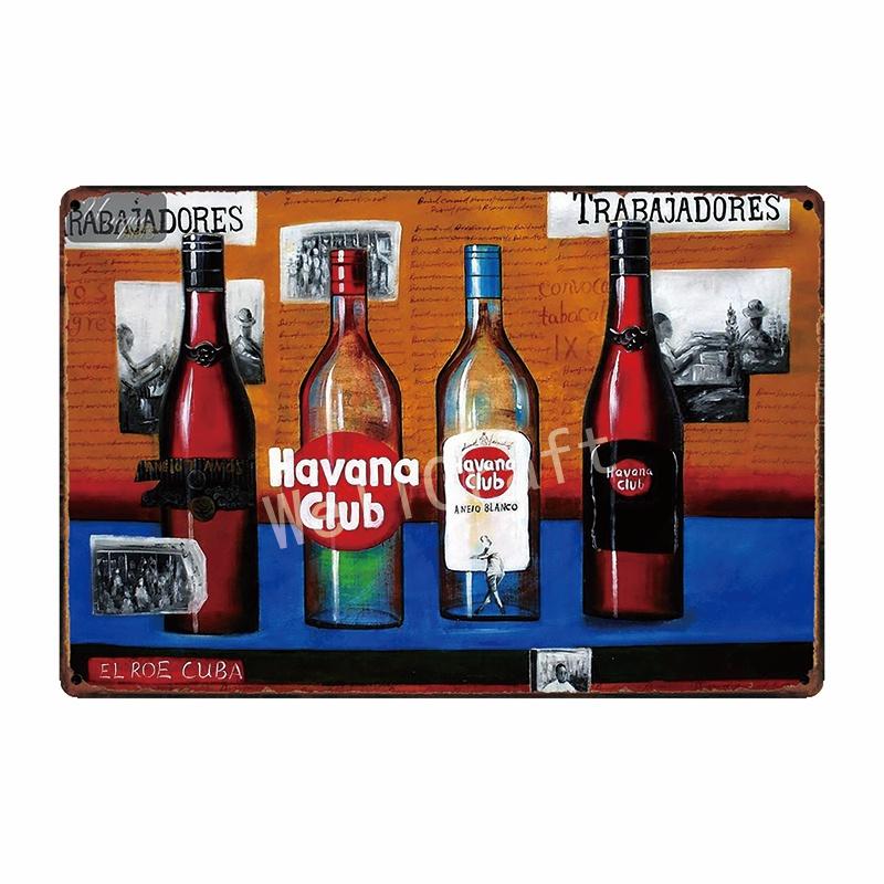 [ WellCraft ] HAVANA CLUB Cartello in Latta Pub Musicale bar Pittura Retrò FG-239