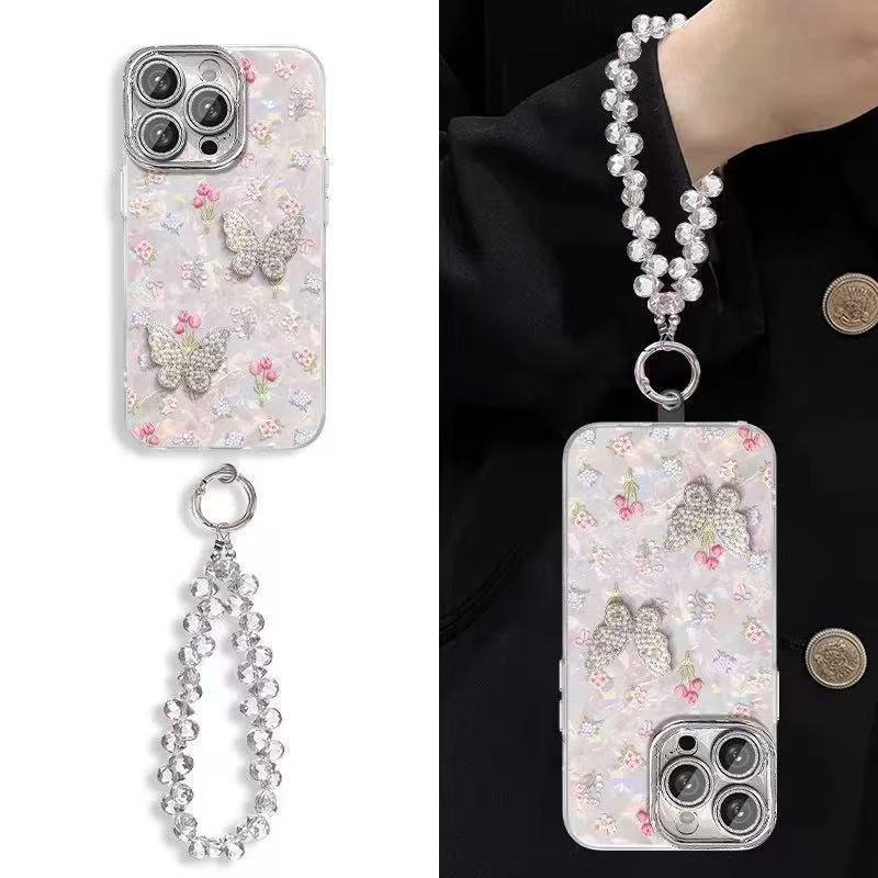 Pearl Butterfly Porous Case for iPhone 17 Pro Max/15/12/11/16