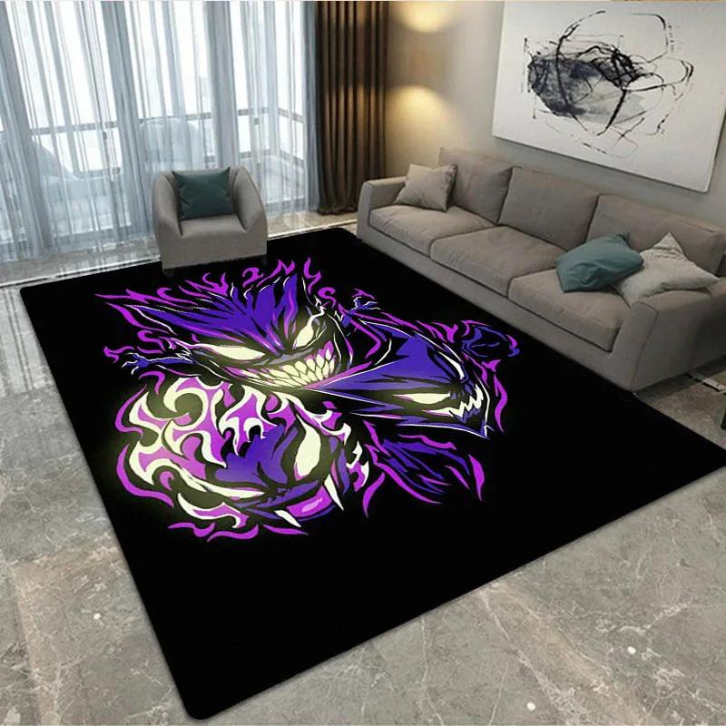 3D Pokémon Cute Gengar printed Carpet Living Room Bedroom Carpet Non-slip carpet home bedroom decor area rug Birthday Gift