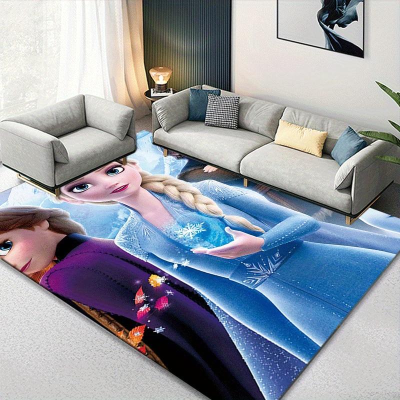 1pc Frozen Carpet Area Rug, Bedroom, and Playroom Durable, Stain-Resistant, and Easy To Clean, Living Room