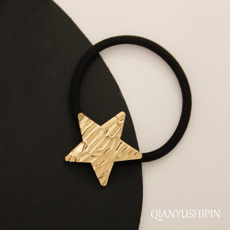 3pcs/set Korean Fashion Metal Irregular Hair Bands Ropes Women Double-Layer Headband Elastic Hairbands Ponytail Holder Hair Accessories