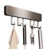 30/40/50cm Stainless Steel Non Perforated Kitchen Hook Rack With Movable Hooks For Spoon Shovel Utensil Organization