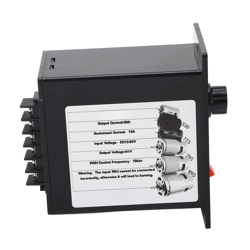 Direct Current Motor Speed Controller 12‑60V 20A Variable Output Control Switch for 550 775 795 895