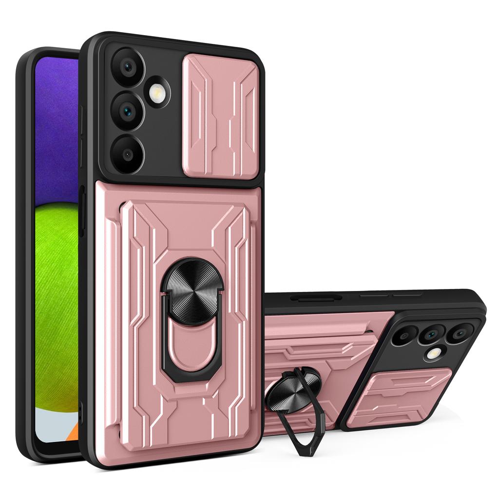 For Samsung Galaxy A16 5G/A16 4G Case PC+TPU Kickstand Phone Back Cover with Camera Slider