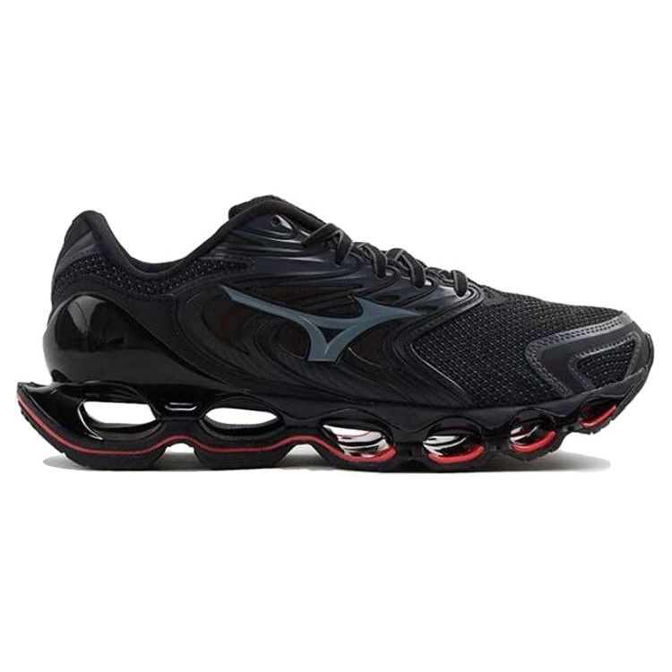 Mizuno Prophecy 12 Comfortable Stylish Shock Absorbing Non-Slip Wear-Resistant Breathable Low-Top Running Shoes Men sneaker Black Gray Red J1GC234902