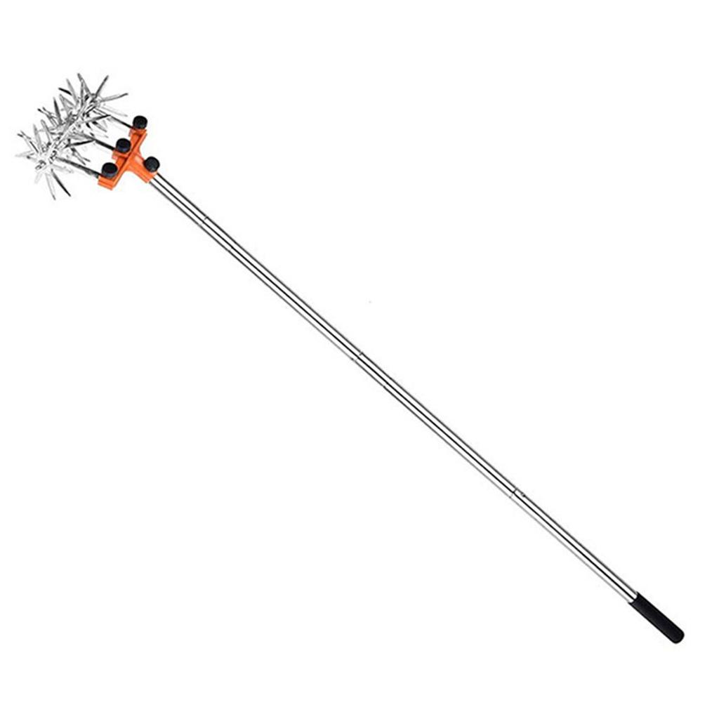 Ergonomic Garden Soil Loosener Metal Build Effortlessly Operation Perfect For Elderly Users Small Storage