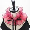 Adjustable Tie Ruffled Collar Organza For Victorian Age Costumes and Cosplay Halloween Accessory Collar