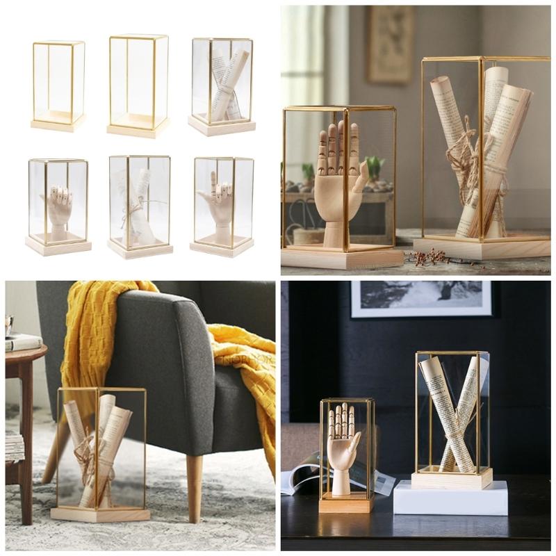 Samlarobjekt Glasmonter Monter för Samlarobjekt Displaylåda Dekorativt Hantverk för Hem och Kontor