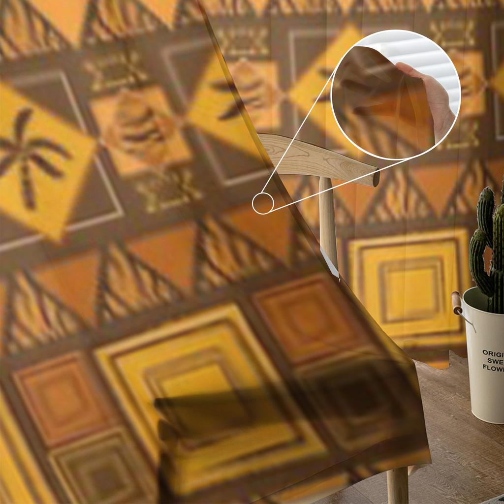 Tüllvorhänge mit afrikanischem Hintergrund für Wohnzimmer-Dekoration, Vorhang für das Zimmer, Schlafzimmer, Küche, Voile-Organza-Vorhänge