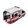 LLB4 1/35 Ford Transit Ambulance Toy Car For Children Diecast Model Vehicle Miniature Pull Back Sound & Light Collection Gift Boy Kid