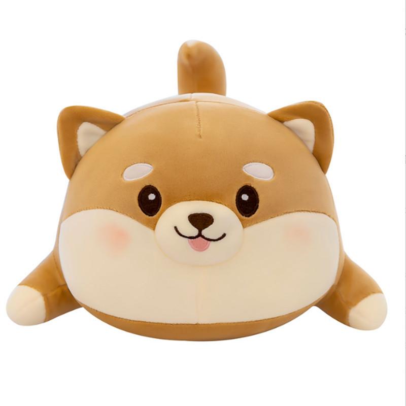 

New round ball Shiba Inu doll cute puppy plush toy creative wide body throw pillow children s doll 40 cm 0.32kg