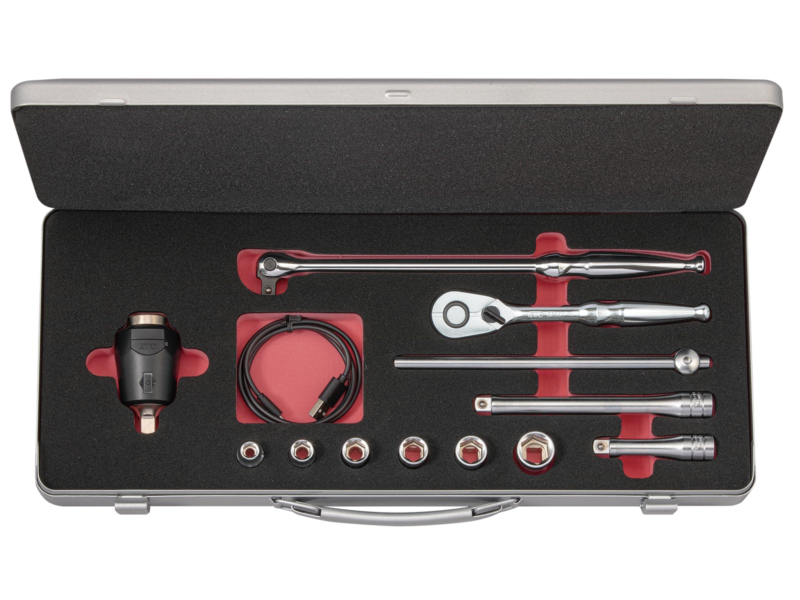 

Kyoto Machinery Tools Digital torque wrench torque wrench tool set TB312TQA (KTC) 9.5sq. [12-piece set] (8~80N m) срібний