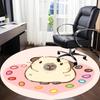 1 Stück Hamsterleckerlis Büro Runder Teppich, Teppich für Büro, Gaming, Leichte Runde Bodenmatte yy260205097