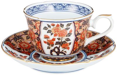 Fashionable Coffee Arita Ware Gorgeous Old Imari Flower Coffee Bowl and Dish Japanese Cup and Saucer Cup Porcelain/Size(cm) 12x9x6.5/No274155