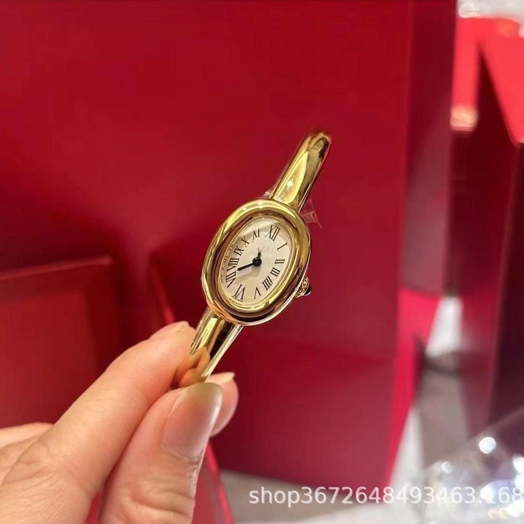 2024i Women's Oval Bangle-Style Dual-Use Quartz Watch