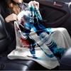 For Hockey Player,Action Pose,Watercolor Effect-Themed Flannel Blanket, Glam Style, Digital Print, All-Season Comfort, Tear-Resistant, Knitt
