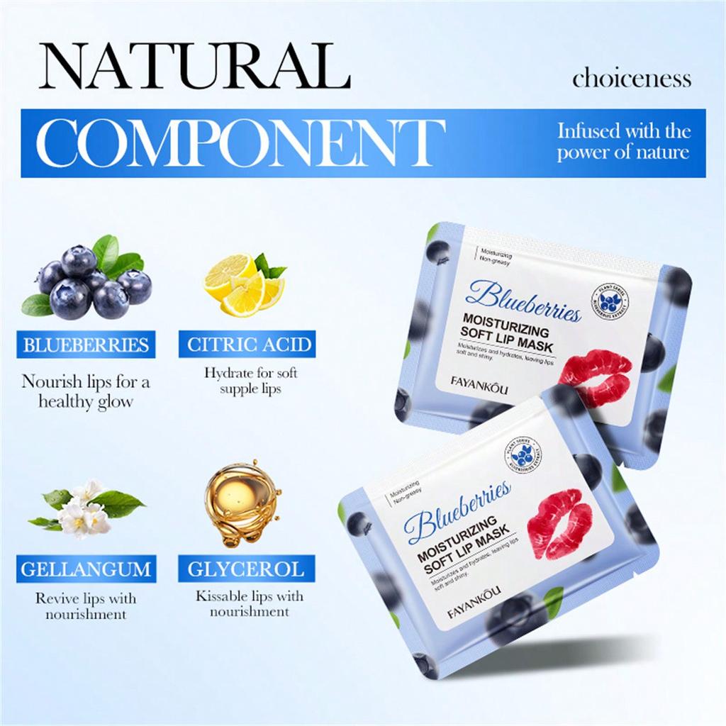 10pcs MOISTURIZING SOFT LIP MASK Hydrating Erase Signs of Fatigue Natural Pink Lips Prevent Drying Brighten Lips Color Smooth Lip Lines