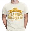 This Awesome Grandpa Belongs To Personalised Fathers Day Birthday T Shirt 2T1A1