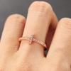 Cross Ring for Women Korean Fashion Micro-inlaid Zircon Dainty Rings Rose Gold Color Crystal Finger Accessories Jewelry R715