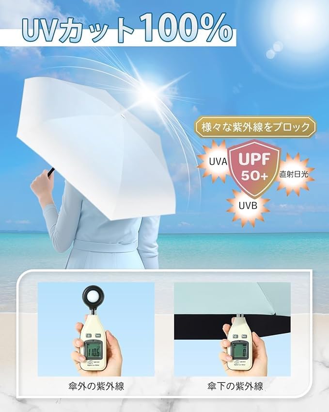 YUENZEE 245g Compact Folding Umbrella Manual 90cm Diameter UV Protection Rain or Shine 6 Ribs and Windproof Design Perfect for and Travel Unisex